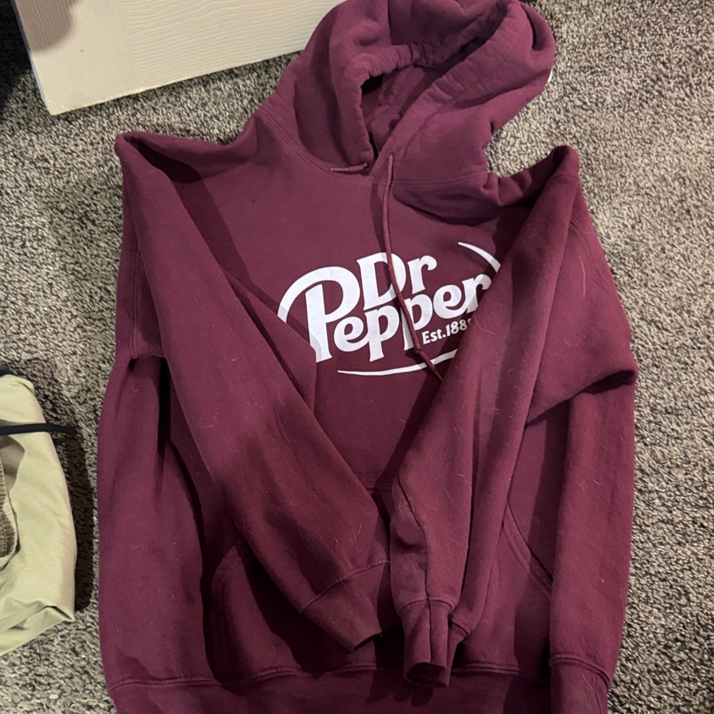 Gildan Maroon Hoodie with White Print